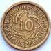 Монета Германия 10 пфеннигов 1929 J КМ40 XF (J05.19) арт. 16805