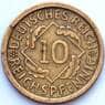 Германия 10 пфеннигов 1929 J КМ40 XF (J05.19) арт. 16805