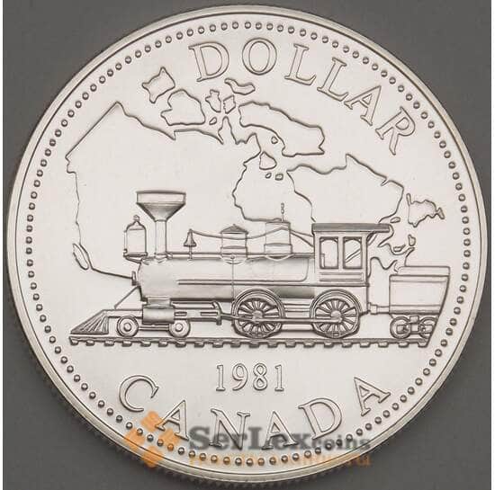 Канада 1 доллар 1981 КМ130 BU Серебро (n17.19) арт. 21660