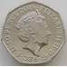 Монета Великобритания 50 пенсов 2018 aUNC Мышонок Портной из Глостера арт. 14367