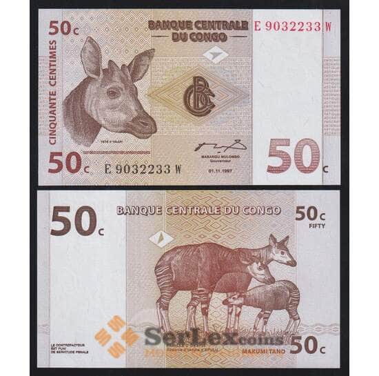 Конго 50 сантимов 1997 Р84 UNC арт. 52417