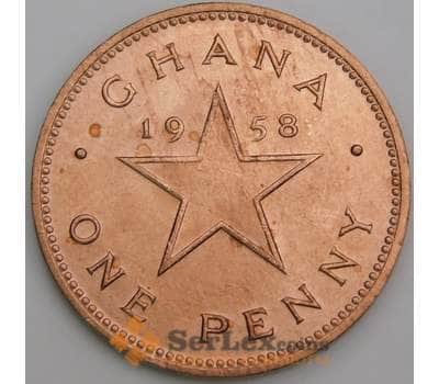 Гана монета 1 пенни 1958 КМ2 UNC арт. 46352