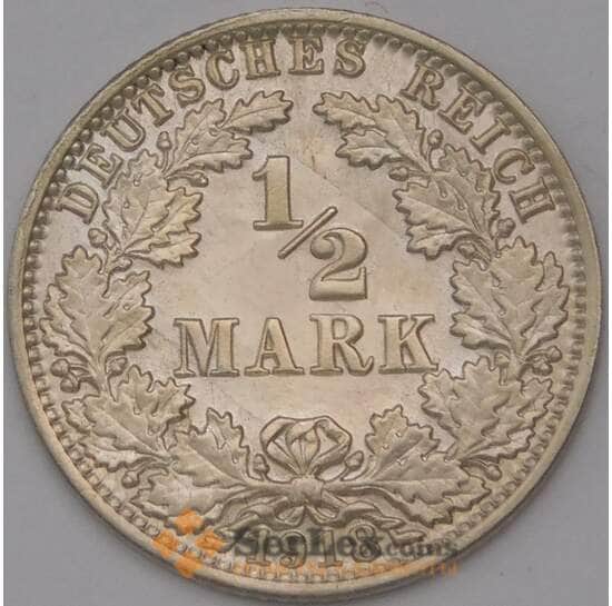 Германия 1/2 марки 1918 А КМ17 UNC арт. 36686