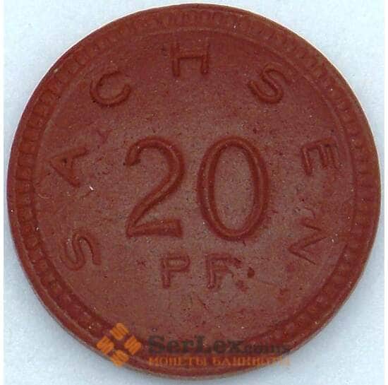 Германия Нотгельд 20 пфеннигов 1921 UNC Саксония (n17.19) арт. 20024