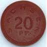 Германия Нотгельд 20 пфеннигов 1921 UNC Саксония (n17.19) арт. 20024