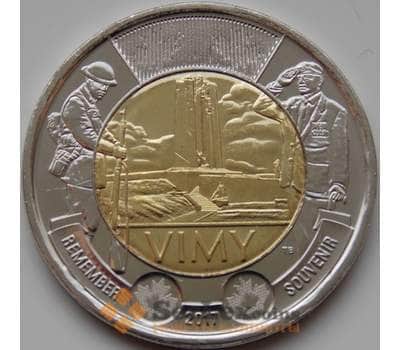 Монета Канада 2 доллара 2017 UNC Битва при Вими арт. 8194