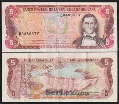 Доминиканская республика банкнота 5 песо 1990 Р131 VF+ арт. 42670