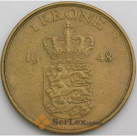 Дания 1 крона 1948 КМ837 XF арт. 39791