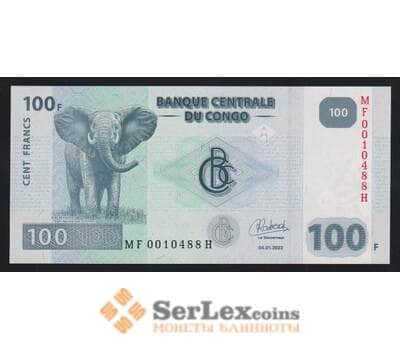 Конго 100 франков 2022 РW98B UNC арт. 55435