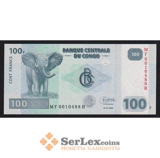 Конго 100 франков 2022 РW98B UNC арт. 55435