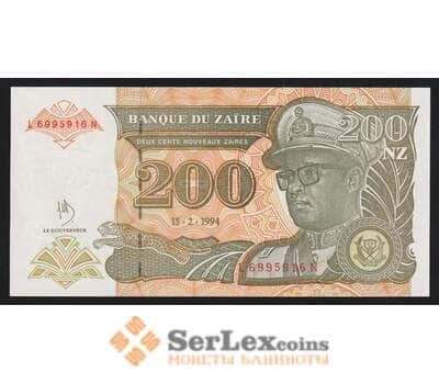 Заир 200 заир 1994 Р61 UNC арт. 54454