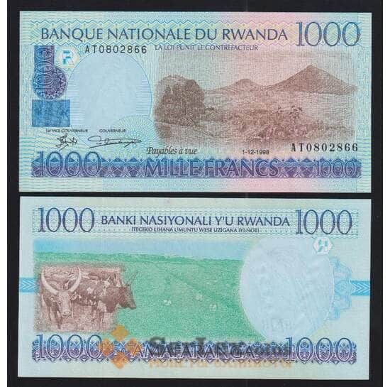 Руанда 1000 франков 1998 Р27а UNC арт. 55403