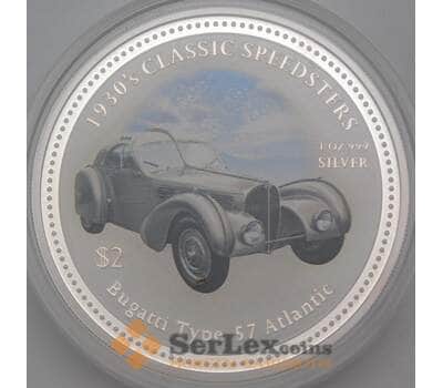 Монета Кука острова 2 доллара 2006 КМ525 Proof автомобиль Бугатти арт. 28612
