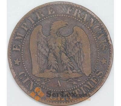 Франция 5 сантимов 1864 А КМ797 F арт. 55056