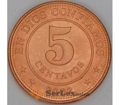 Никарагуа 5 сентаво 2002 КМ97 UNC арт. 54124