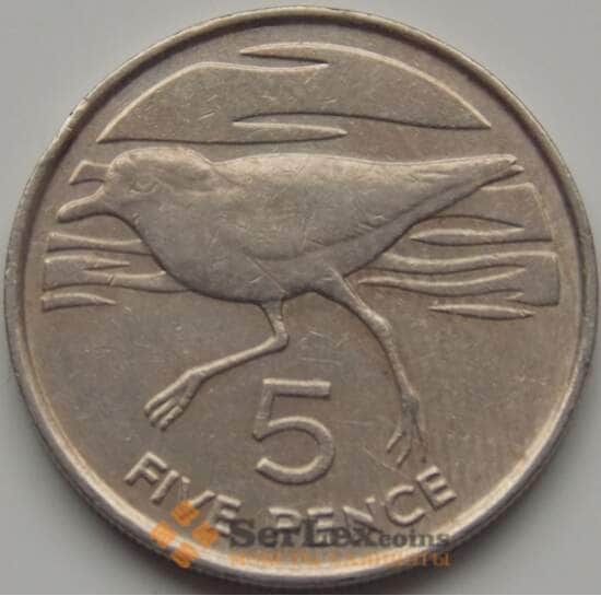 Святая Елена и Вознесения 5 пенсов 1984 КМ3 VF арт. 7793