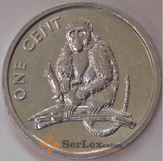 Кука острова монета 1 цент 2003 КМ423  Обезьяна  арт. 17729