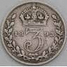 Великобритания 3 пенса 1893 КМ758 F арт. 50971
