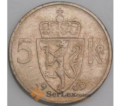 Норвегия монета 5 крон 1969 КМ412 VF арт. 46083