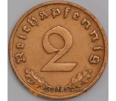 Монета Германия 2 пфеннига (рейхспфеннига) 1938 F КМ90 aUNC (J05.19) арт. 15734