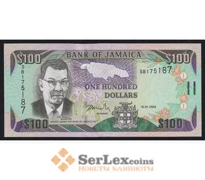 Ямайка 100 долларов 2002 Р80b UNC арт. 52954