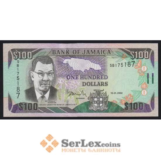 Ямайка 100 долларов 2002 Р80b UNC арт. 52954