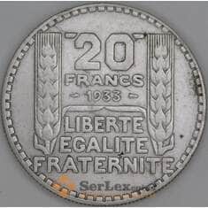 Франция 20 франков 1933 КМ879 VF арт. 53579