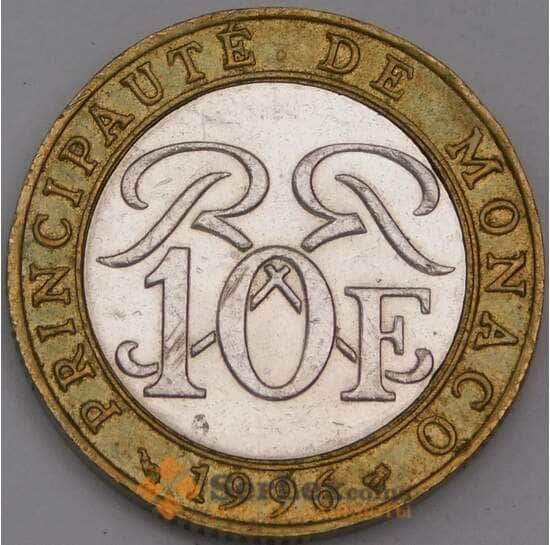 Монако монета 10 франков 1996 КМ163 XF арт. 43172