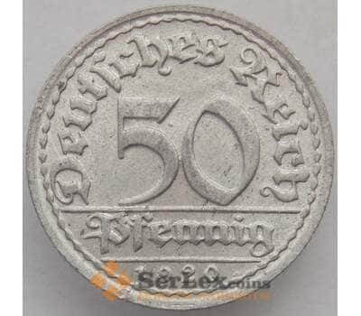 Монета Германия 50 пфеннигов 1920 D КМ27 aUNC (J05.19) арт. 15728