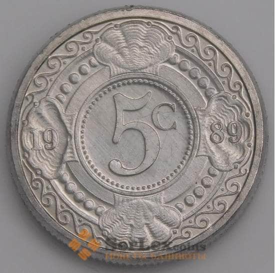 Нидерландские Антиллы монета 5 центов 1989 КМ33 UNC арт. 46201