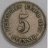 Германия монета 5 пфеннигов 1899 А КМ11 VF арт. 43228