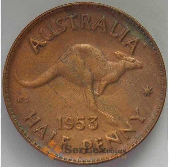 Австралия 1/2 пенни 1953 КМ49 XF Кенгуру (J05.19) арт. 17158