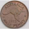 Австралия 1/2 пенни 1953 КМ49 XF  арт. 17158