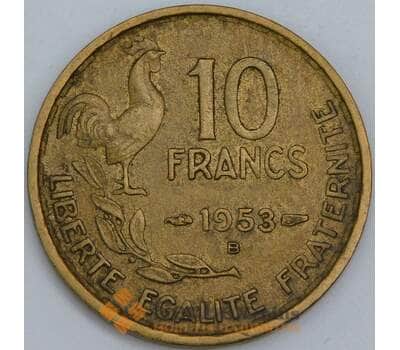 Франция 10 франков 1953 B КМ915.2 VF-XF арт. 57338