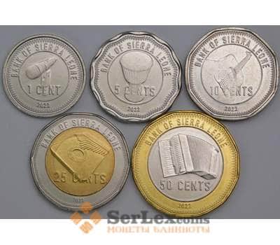 Сьерра-Леоне набор монет 1, 5, 10, 25, 50 центов (5 шт.) 2022 UNC арт. 43703