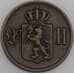 Норвегия монета 1 эре 1876 КМ352 XF арт. 46090