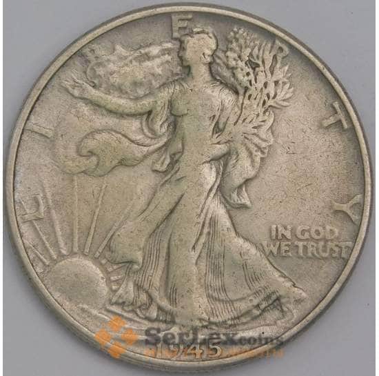 США 1/2 доллара 1945 КМ142 VF арт. 40309