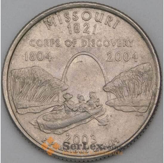 США 25 центов 2003 P КМ346 Миссури  арт. 28355