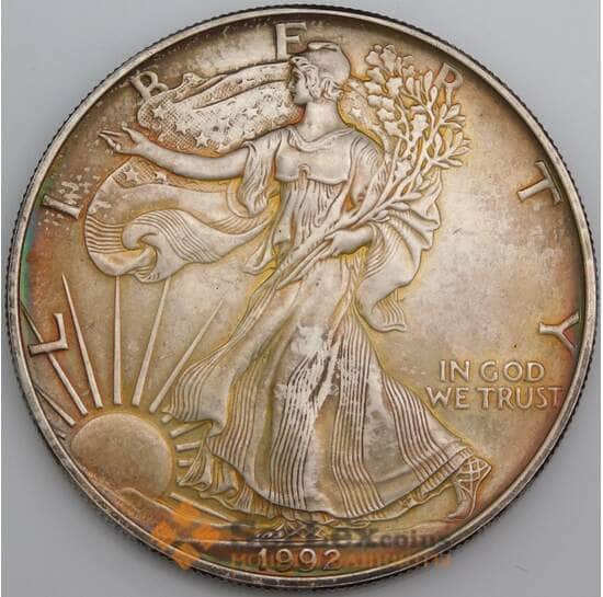 США 1 доллар 1992 КМ273 aUNC Шагающая свобода патина арт. 39861