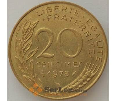 Монета Франция 20 сантимов 1978 КМ930 AU (J05.19) арт. 17833