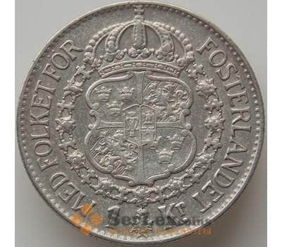 Монета Швеция 1 крона 1932 КМ786 VF+ арт. 11804