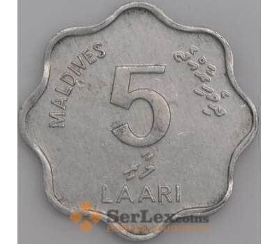 Мальдивы монета 5 лаари 1984-1990 КМ69 XF арт. 45234
