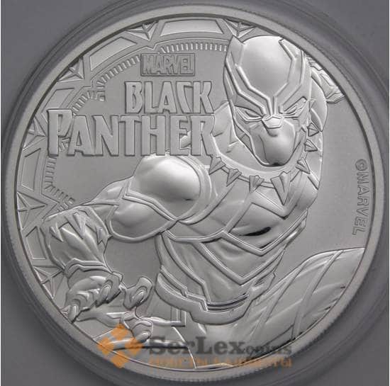 Тувалу монета 1 доллар 2018 UC247 Proof Marvel - Черная пантера арт. 43099
