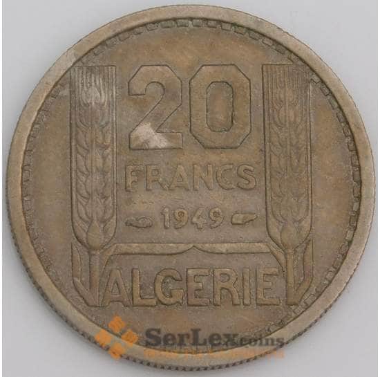 Алжир 20 франков 1949 КМ91 XF арт. 6448