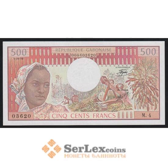 Габон 500 франков 1978 Р2b UNC арт. 52338