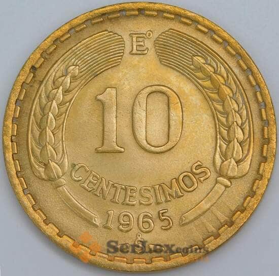 Чили 10 сентесимо 1965 КМ191 UNC арт. 57752