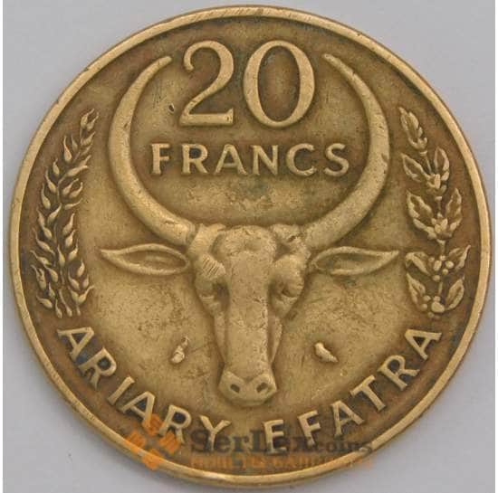 Мадагаскар монета 20 франков 1971 КМ12 XF арт. 44685