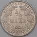 Монета Германия 1/2 марки 1906 D КМ17 AU арт. 28304