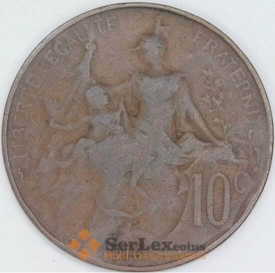 Франция 10 сантимов 1916 КМ843 VG арт. 56997