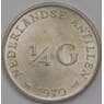 Нидерландские Антиллы 1/4 гульдена 1970 КМ4 aUNC арт. 39825